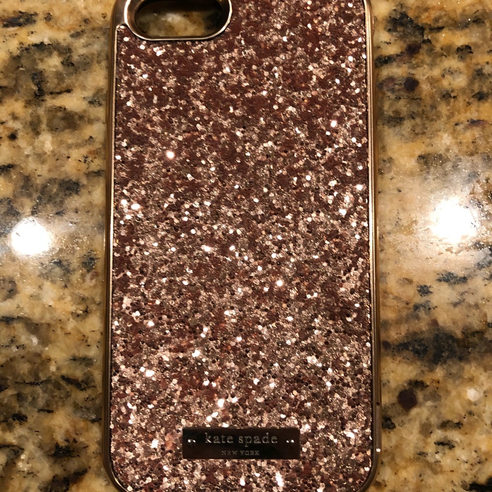 Pink gold Kate spade case for iPhone 7/8
